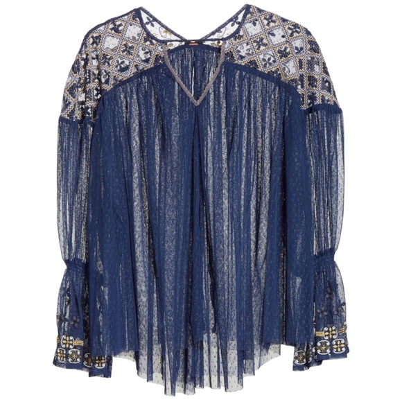 NWT Free People Sheer Joyride Top - Picture 3 of 8
